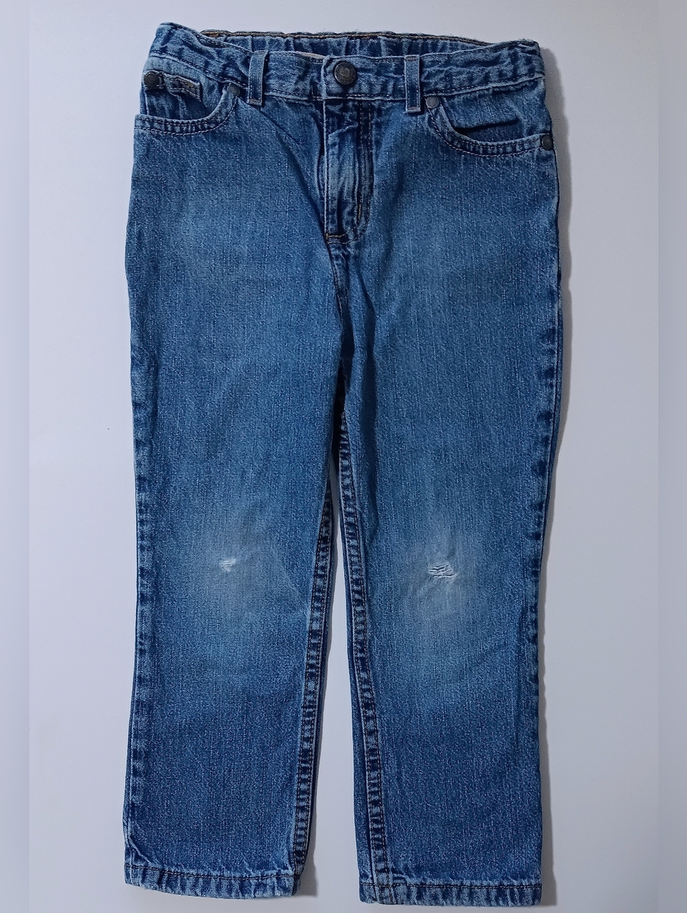 Vintage Girls' Jeans with Butterfly Embroidery Size 5T